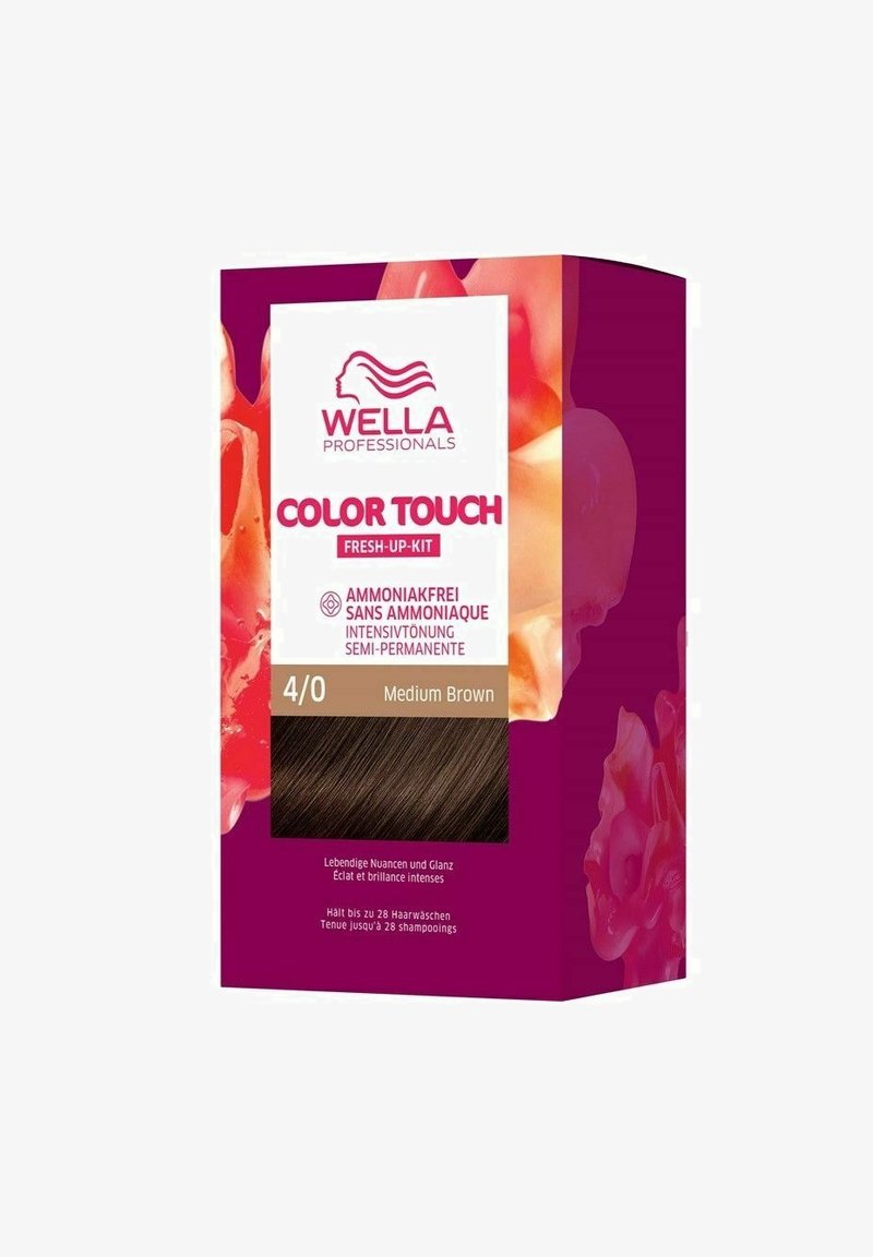 Wella - WELLA COLOR TOUCH PURE NATURALS 4/0 MEDIUM BROWN - Hårfärg - brown, Förstora