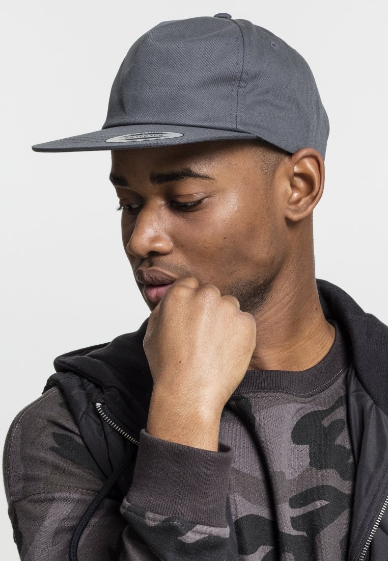 Flexfit UNSTRUCTURED 5-PANEL SNAPBACK - Sapka - charcoal