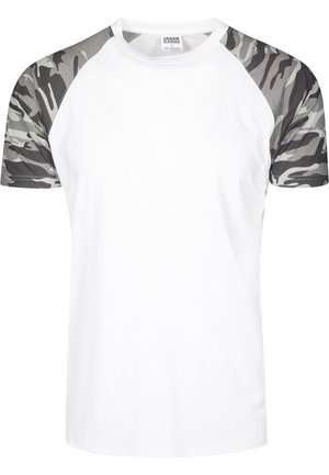 Urban Classics RAGLAN CONTRAST  - Camiseta estampada - white