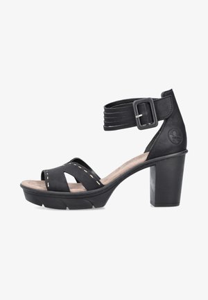 Rieker Sandalen met hoge hak - schwarz