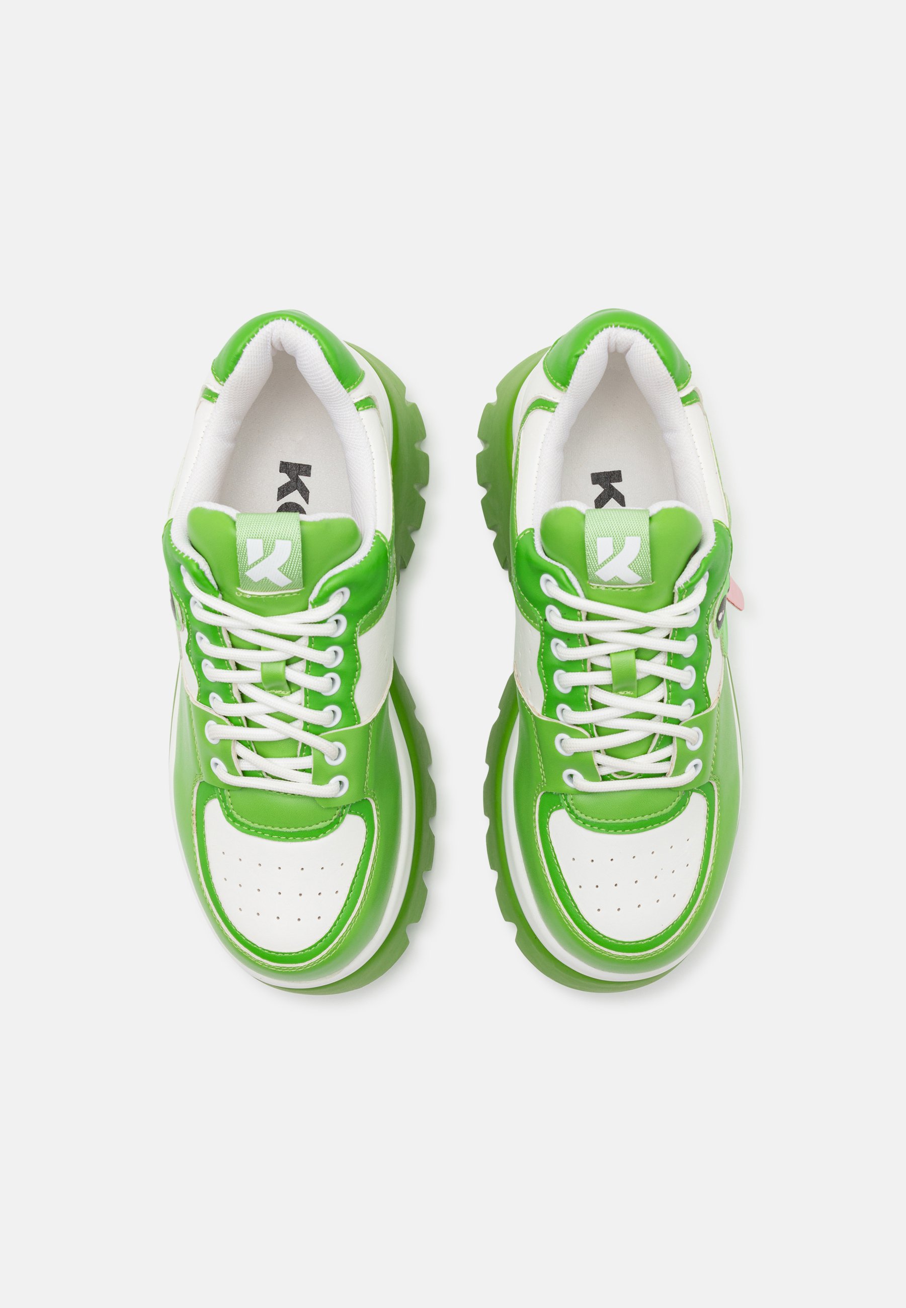 thee greatest botch　 HUG CHUNKY 　グリーンS Green Contrast Extreme Sole Heeled Ankle Boots | Footwear
