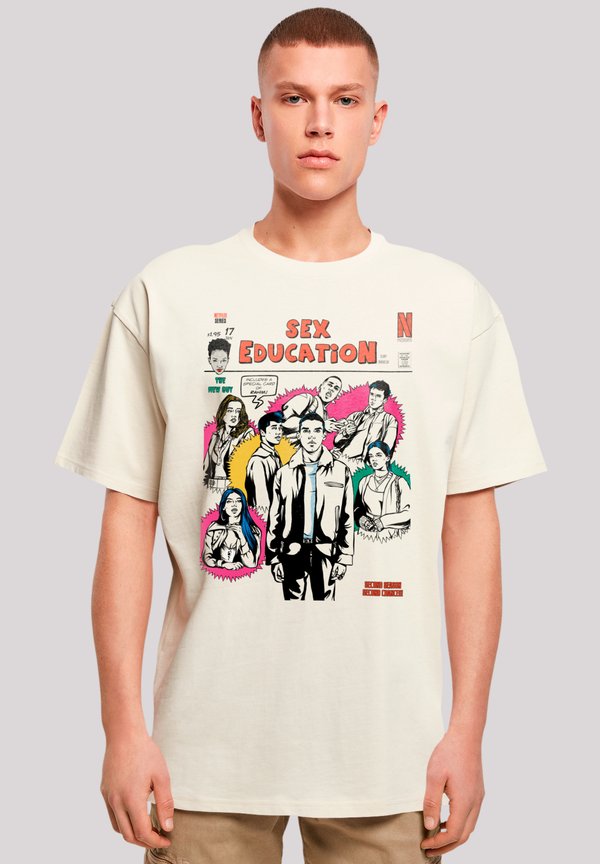 SEX EDUCATION MAGAZINE COVER NETFLIX TV SERIES - T-Shirt print - sand