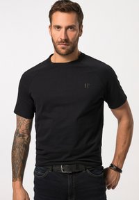 JP1880 - SHORT SLEEVE ROUND NECK - T-shirt basic - black Miniatuurafbeelding 1