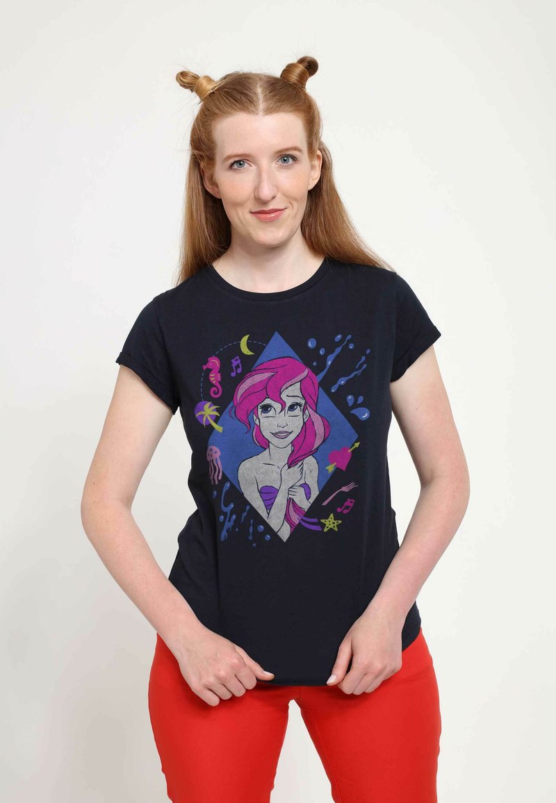Disney THE LITTLE MERMAID 90S ARIEL - Triko s potiskem - navy blue