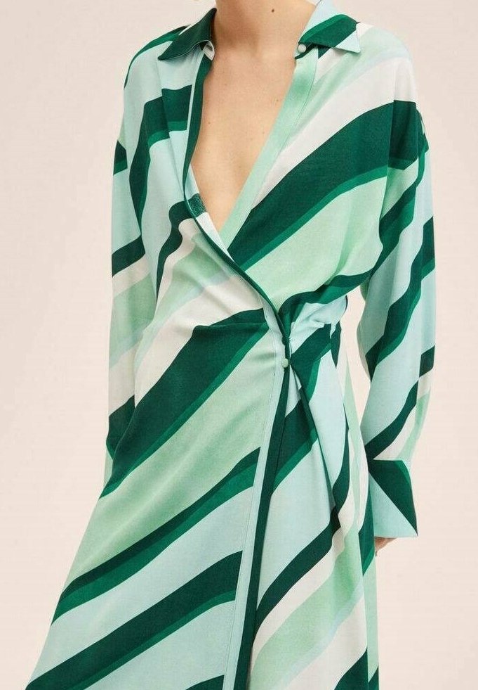 mango striped wrap shirt dress Buy MANGO Sustainable Striped Shirt Wrap Mini Dress - Dresses for Women 21198388