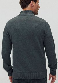 Dobber JON HALF ZIP - Stickad tröja - dark grey mel