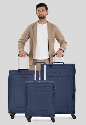 FRANKY, MELBOURNE 3.0 4-ROLLEN KOFFERSET 3TLG. MIT DEHNFALTE UNISEX - Set di valigie - dark blue