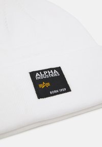 Alpha Industries LABEL BEANIE UNISEX - Berretto - white