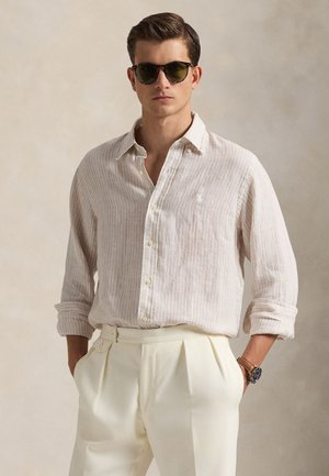 Polo Ralph Lauren LINEN LONG SLEEVE SPORT - Skjorter - coastal beige white