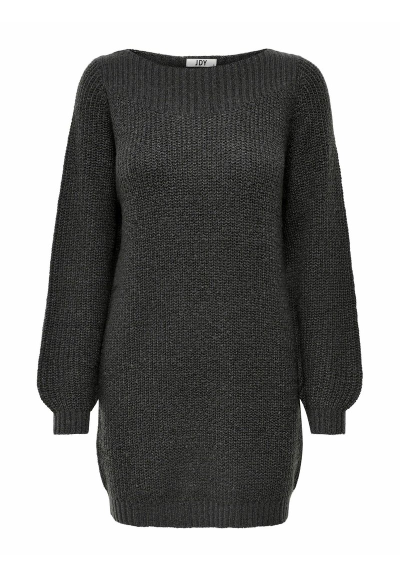 JDY JDYWHITNEY MEGAN BOAT NOOS - Laisvo kirpimo suknelė - dark grey melange