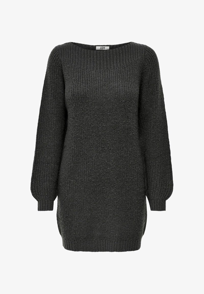JDY JDYWHITNEY MEGAN BOAT NOOS - Laisvo kirpimo suknelė - dark grey melange