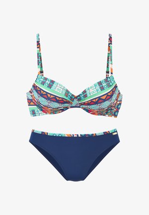 Buffalo, Bikini - blau bedruckt