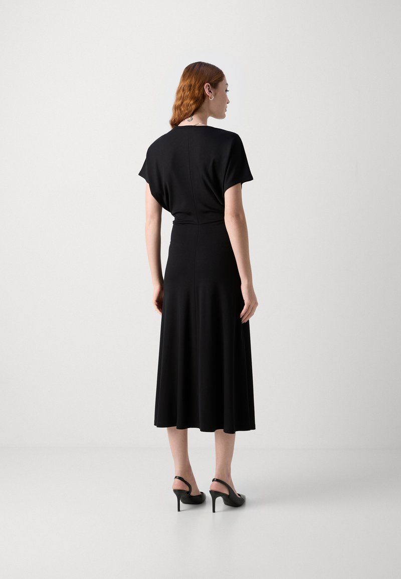 slim fit dress slacks Moe Elastic Fitted Mini Cocktail Dress with Gathered Turtleneck | Shop  Dresses