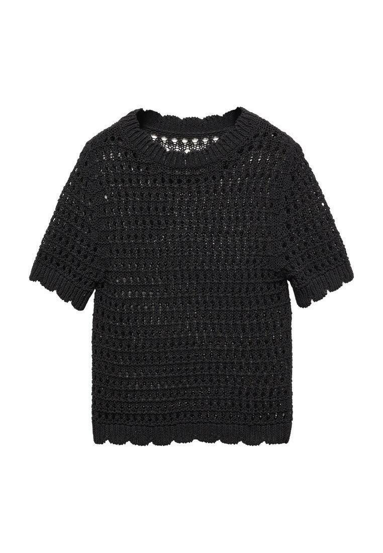 Mango T-shirt basic zwart Mango T-shirt basic zwart