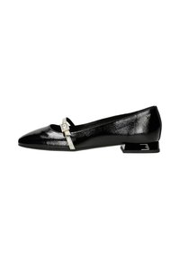 LAKIEROWANE ZE PASKIEM - Riemchenballerina - black