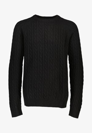 Lindbergh RAGLAN CABLE O-NECK - Trui - black