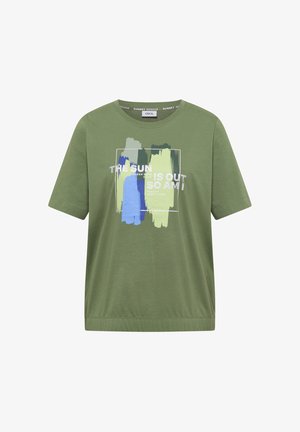 Cecil, T-SHIRT MIT RUNDHALS UND FRONTPRINT - Camiseta estampada - deep matcha green