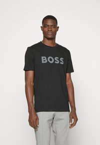 BOSS - THINKING - Tricou cu imprimeu - black Imagine miniatură 1