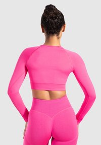 Smilodox CROP LONGSLEEVE MAYSA - Langarmshirt - pink