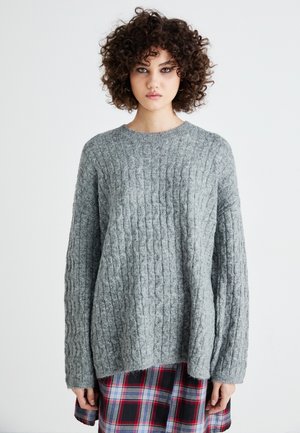VMELYA ONECK LONG PULLOVER - Džemperis - medium grey melange