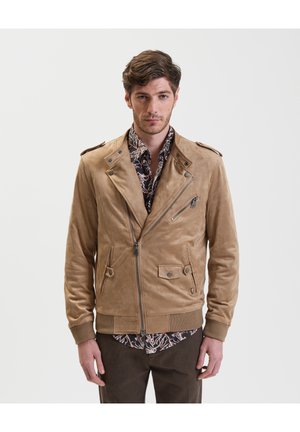 Imitatieleren jas - camel