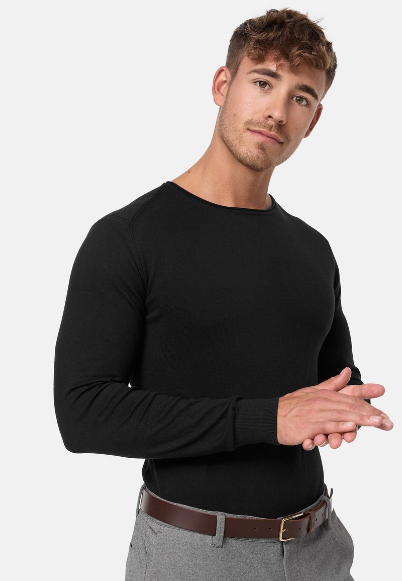 INDICODE JEANS - GAMAL - Strickpullover - black, Vergrößern