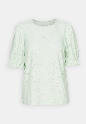 ONLY ONLNEW SMILLA PUFF - Trükipildiga T-särk - subtle green