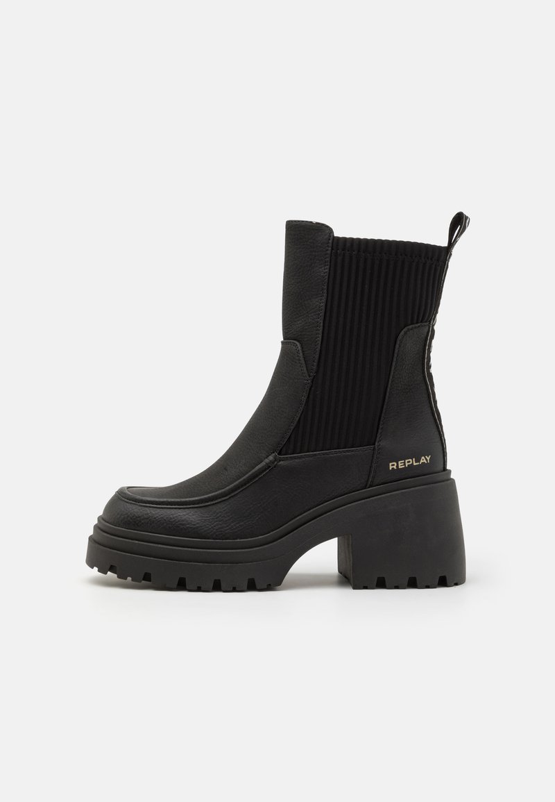 Replay - MARTY - Platform ankle boots - black, Enlarge