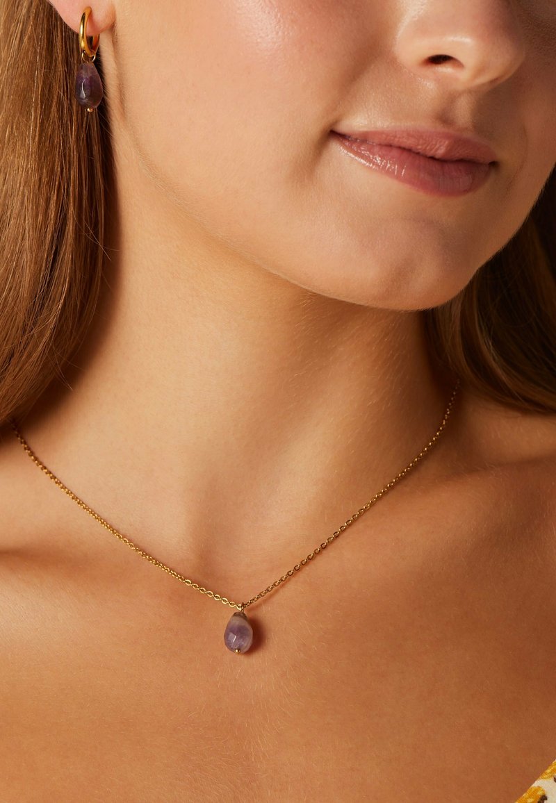 Lucardi CHIC - Ketting - gold-coloured/purple