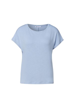 Street One, DROP-SHOULDER SHIRT WITH ROUND NECK - Jednoduché tričko - cashmere blue