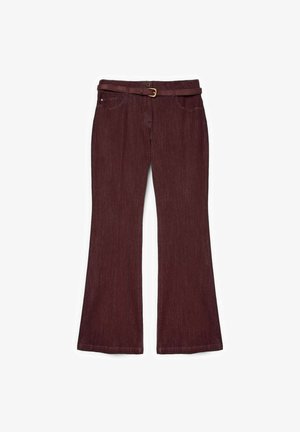 Fiorella Rubino, JEANS FLARE CON CINTURA - Flared Jeans - bordeaux