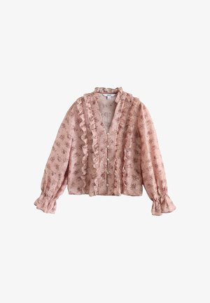 Next, REGULAR FIT - RUFFLE DETAIL LONG SLEEVE BLOUSE - Hemdbluse - pink floral print