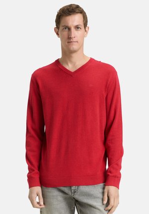 PULLOVER V-NECK - Svetrík - rot