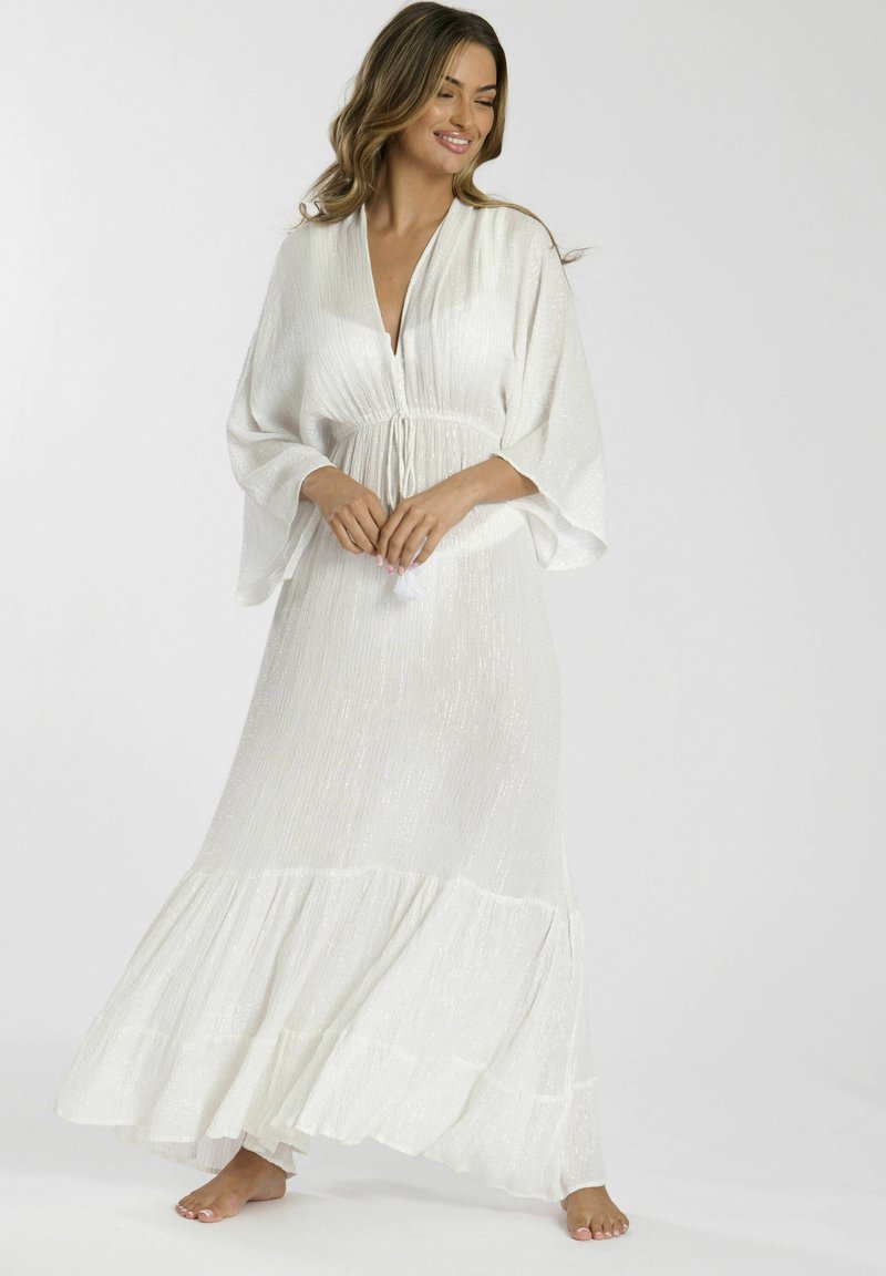 South Beach MAXI KIMONO SLEEVE - Beach accessory - white - Zalando
