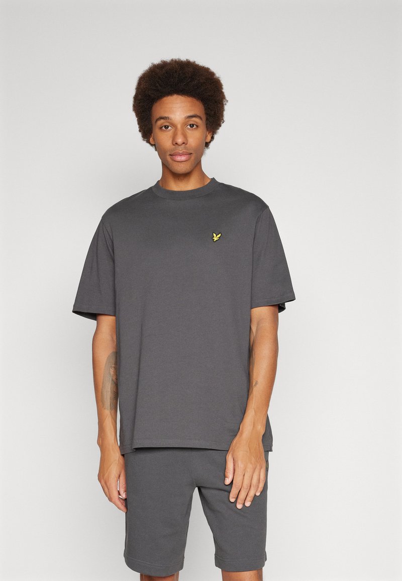 Lyle & Scott - OVERSIZED - Tricou basic - gunmetal, Extindeți