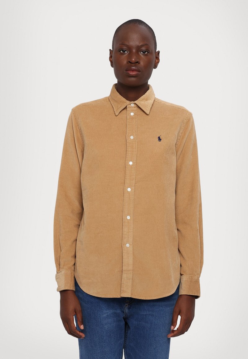 Polo Ralph Lauren LONG SLEEVE BUTTON FRONT SHIRT - Pogājama blūze - classic camel