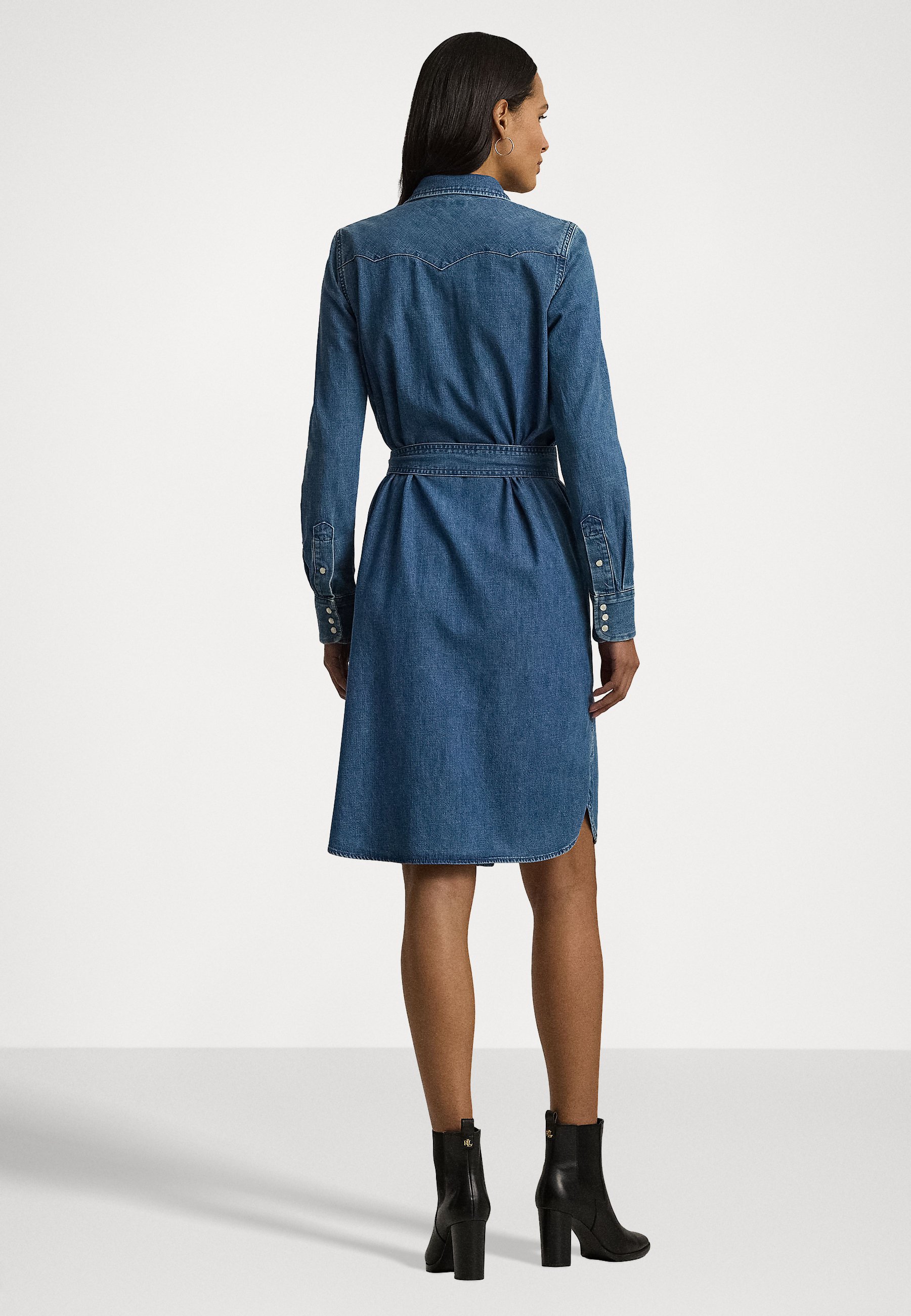 新作セール Ralph lauren ワンピース デニム Belted Shirtdress Belted Denim Shirtdress