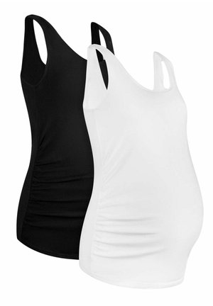 2-PACK RUCHED MATERNITY - REGULAR FIT - Maglietta intima - black