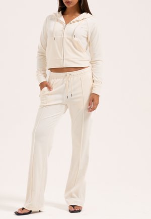 Felpa con zip - white ivory