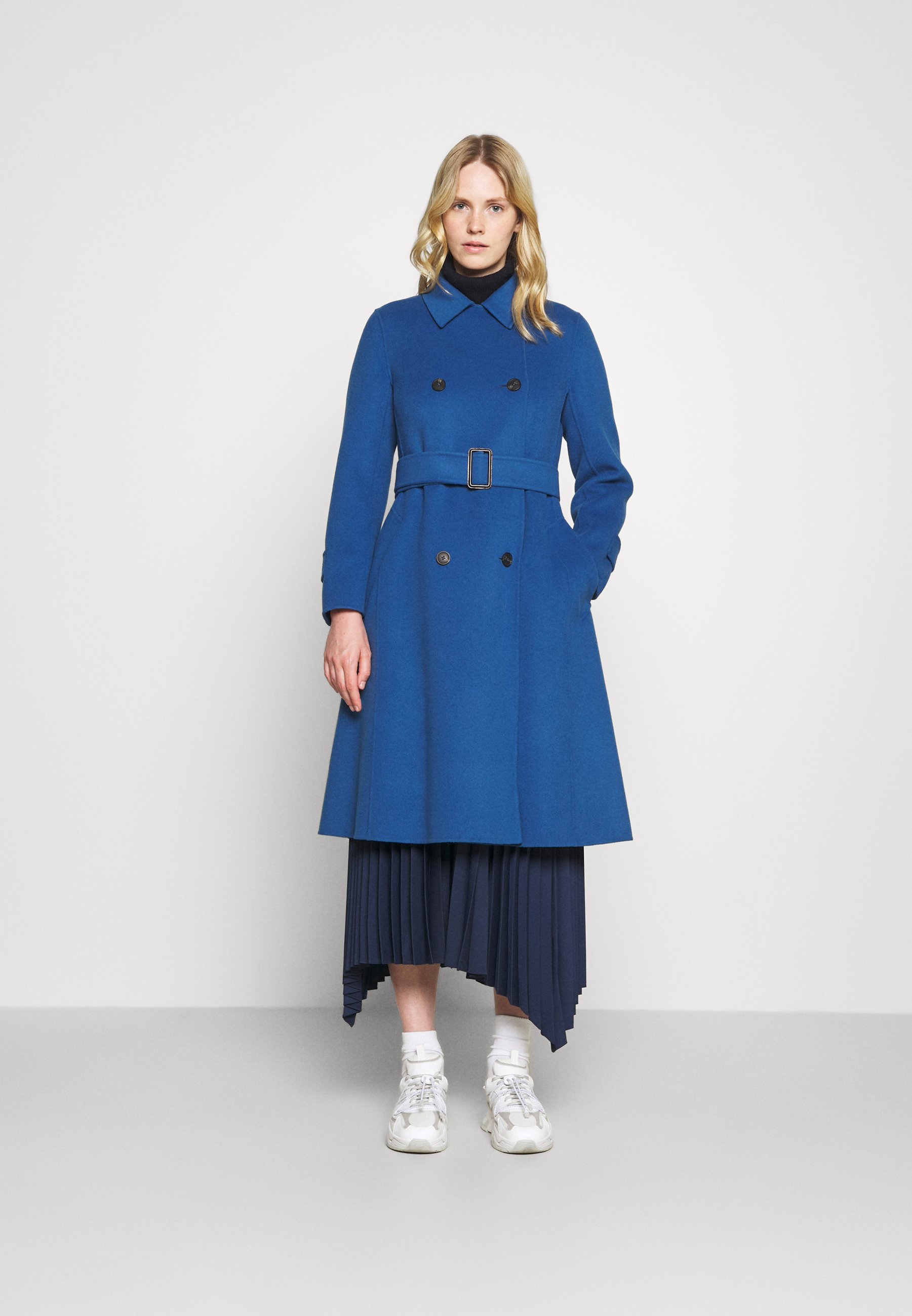 WEEKEND MaxMara STRUZZO - Mantel - dusty blue/blauw - Zalando.nl