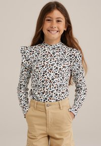 WE Fashion Pitkähihainen paita - white