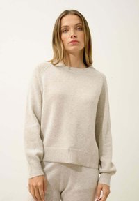 PLAIN PULL COL ROND 4 FILS - Jumper - heather pearl grey