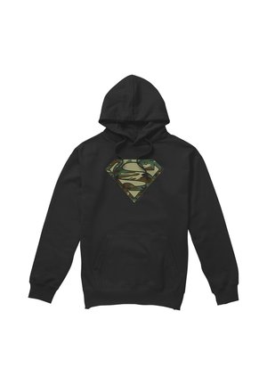 DC COMICS - SUPERMAN, SUPERMAN CAMO LOGO - Kapuzenpullover - black