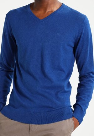 Jersey de punto - mottled dark blue