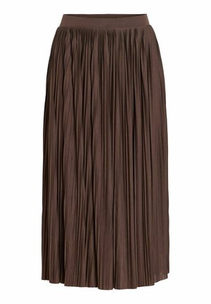 VILA, MIDIROCK VIPLIS PLISSIERTER - Jupe trapèze - chocolate brown