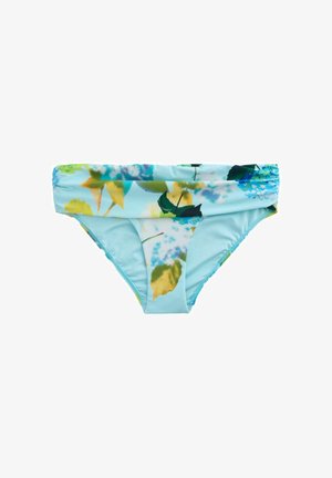 Next, ROLL TOP FIT - BIKINI BOTTOMS . - Bikini alsók - aqua blue lime green floral