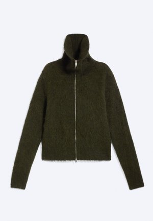 Weekday, GILDA ZIP CARDIGAN - Gilet - dark green