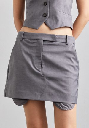 STEVEN SKIRT - Miniszoknya - grey melange