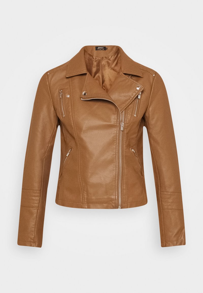 Damen Leichte Jacken | ONLY ONLGEMMA BIKER Kunstlederjacke cognac - GZ88491 Damen Leichte Jacken | ONLY ONLGEMMA BIKER Kunstlederjacke cognac - GZ88491