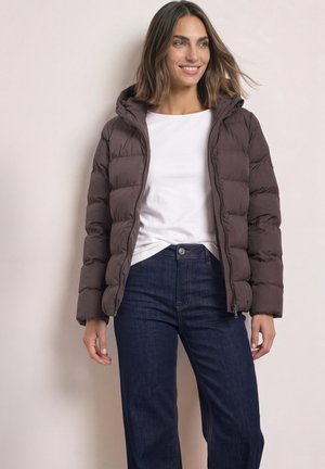 Street One, KURZE JACKE MIT GEKLEBTER STEPPUNG - Chaqueta de invierno - plummy brown